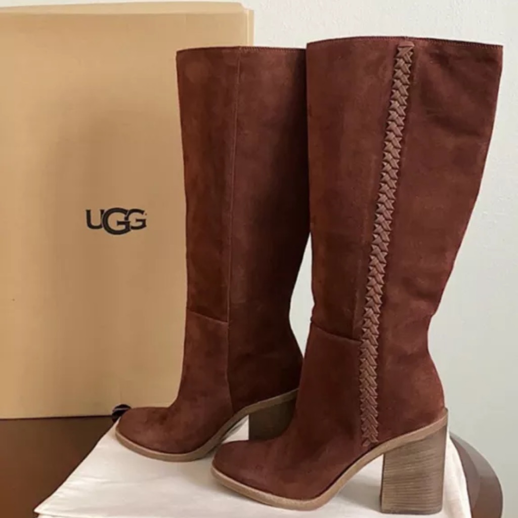 Ugg Maeva Suede Heeled Boots Nwt